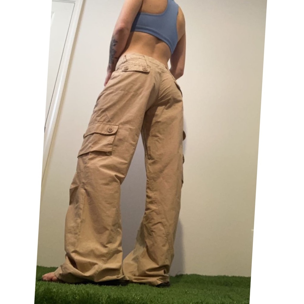 Duck head tan khaki cargo utility carpenter style flare pants